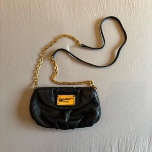 Marc Jacobs Black Crossbody Bag with Gold Chain